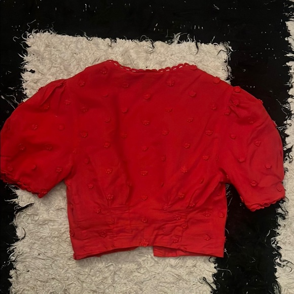 Farm Rio Red Cropped Cardigan - Picture 3 of 3